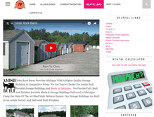 Tablet Screenshot of cedarrockbarns.com